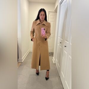 Hilary Radley Wool Blend Coat - Light Camel Colour - Size 4 / Small-Medium